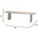 Arc White Wash Bench in Light Bleach, Inline