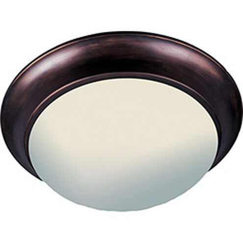 Essentials - 585x 2 Light 14 inch Oil Rubbed Bronze Flush Mount Ceiling Light in Frosted