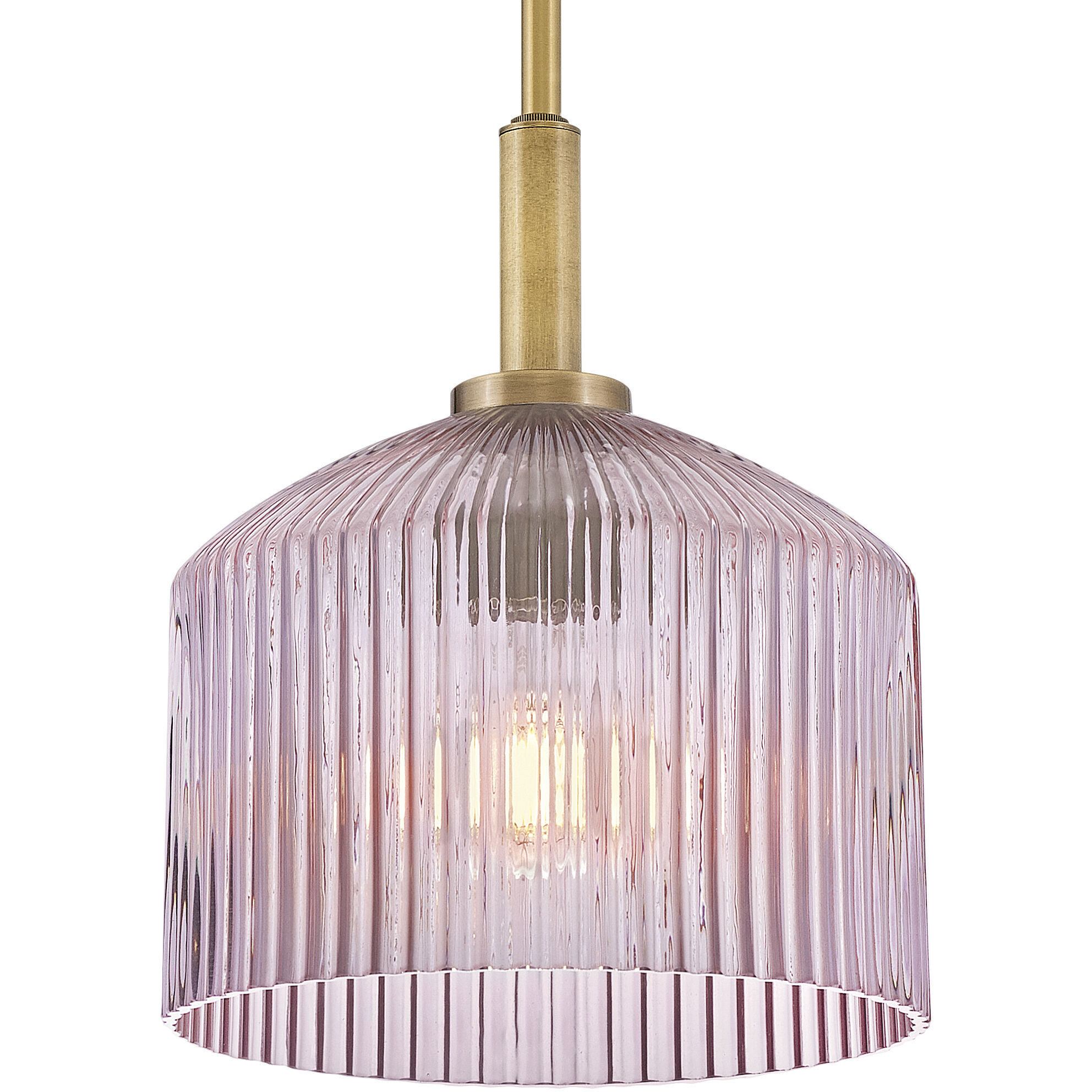 Lisette 1 Light 9 inch Lacquered Brass Pendant Ceiling Light in Lacquered Brass and Rose