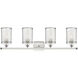 Nestbrook 4 Light 36 inch White and Polished Chrome Bath Vanity Light Wall Light
