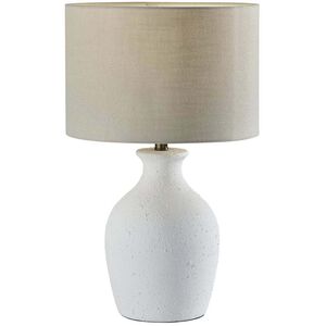 Margot 25 inch 100.00 watt White Textured Ceramic Table Lamp Portable Light