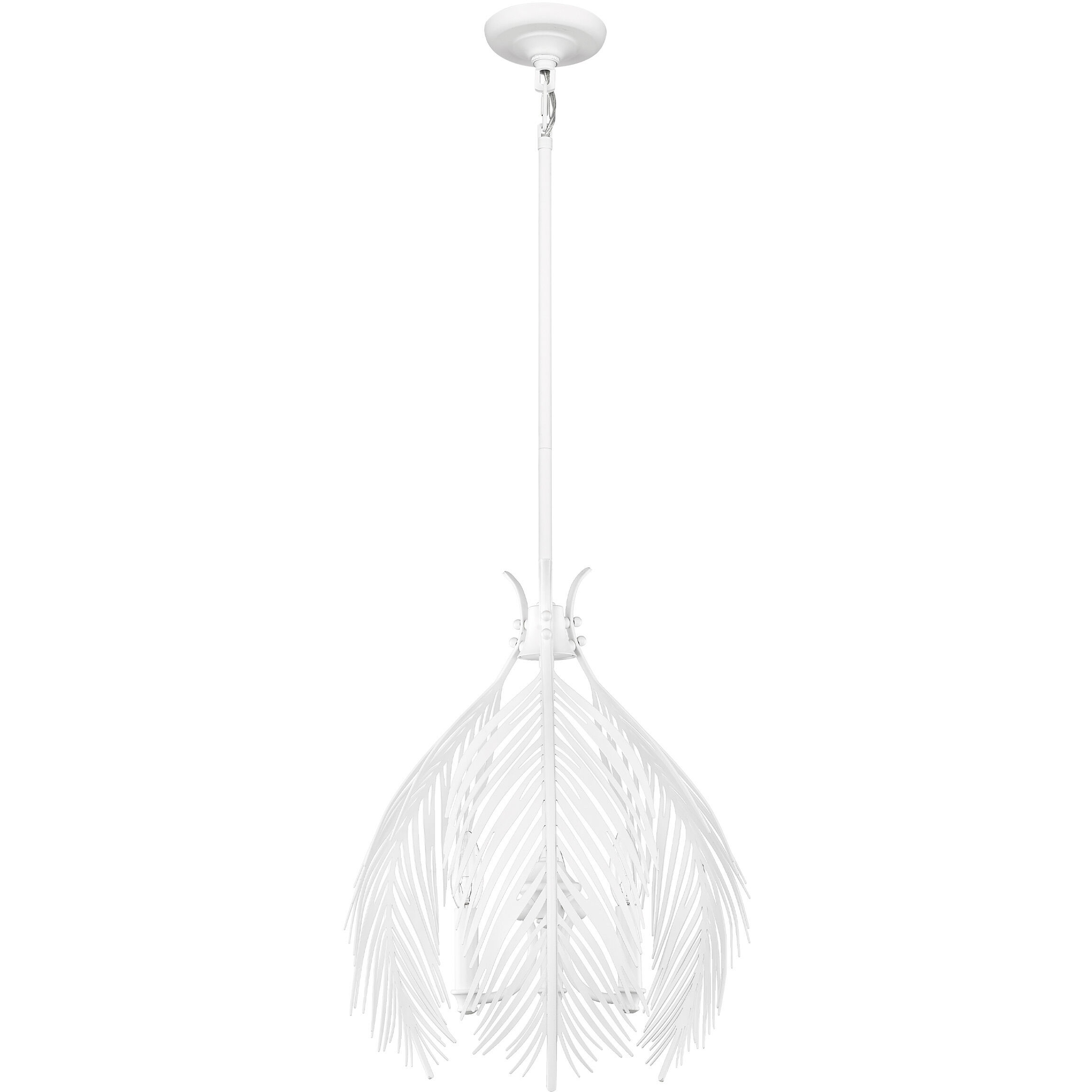 Cay 3 Light 14.38 inch Matte White Pendant Ceiling Light