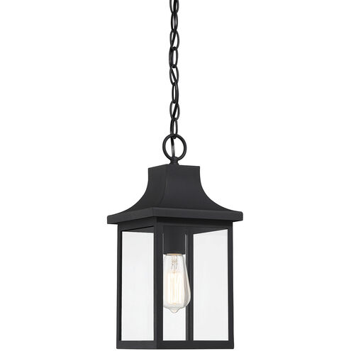 Traditional 1 Light 7.25 inch Black Outdoor Hanging Lantern