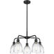 Brookfield 5 Light 23.75 inch Matte Black Chandelier Ceiling Light in Clear