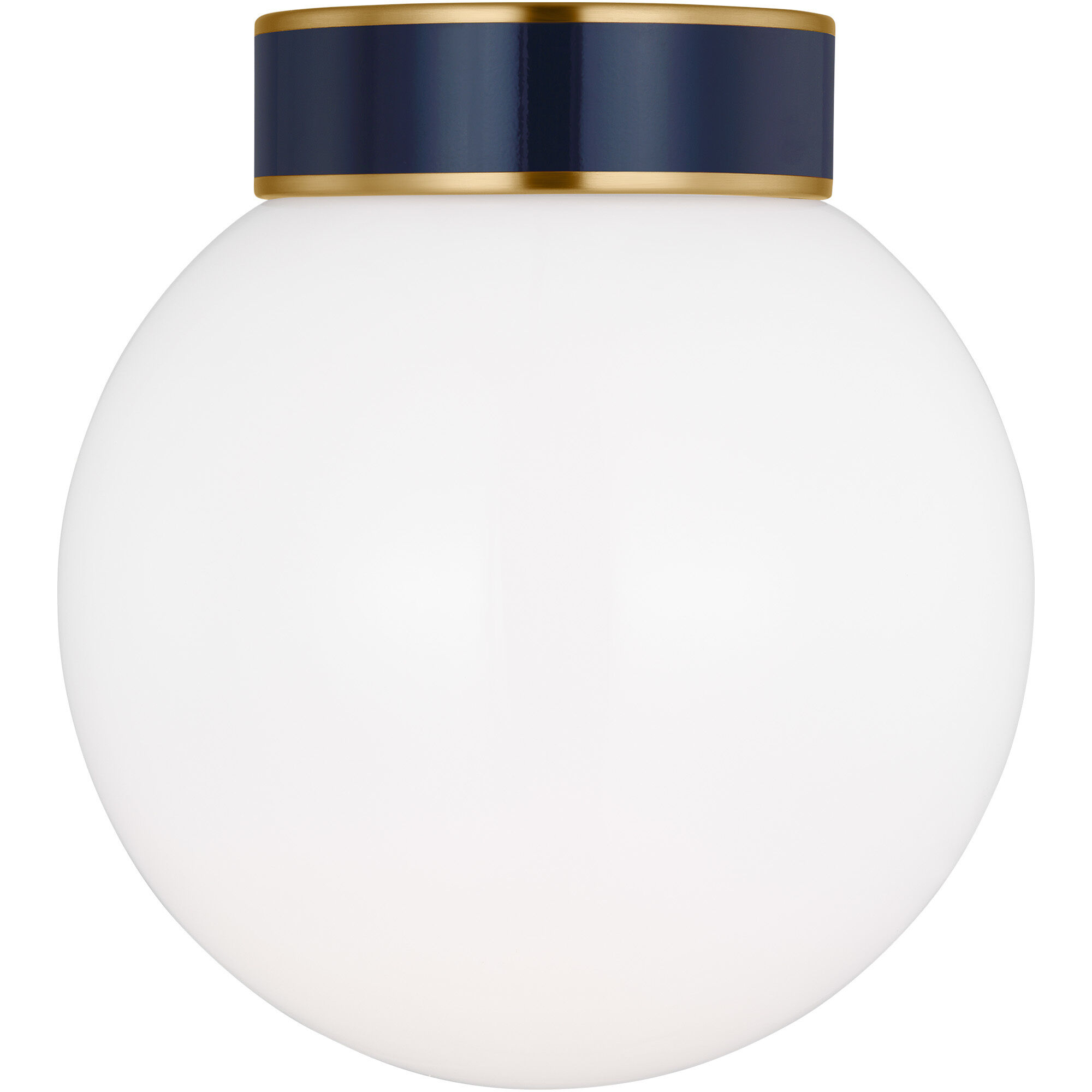 kate spade new york Monroe 1 Light 8.5 inch Burnished Brass with Navy Flush Mount Ceiling Light