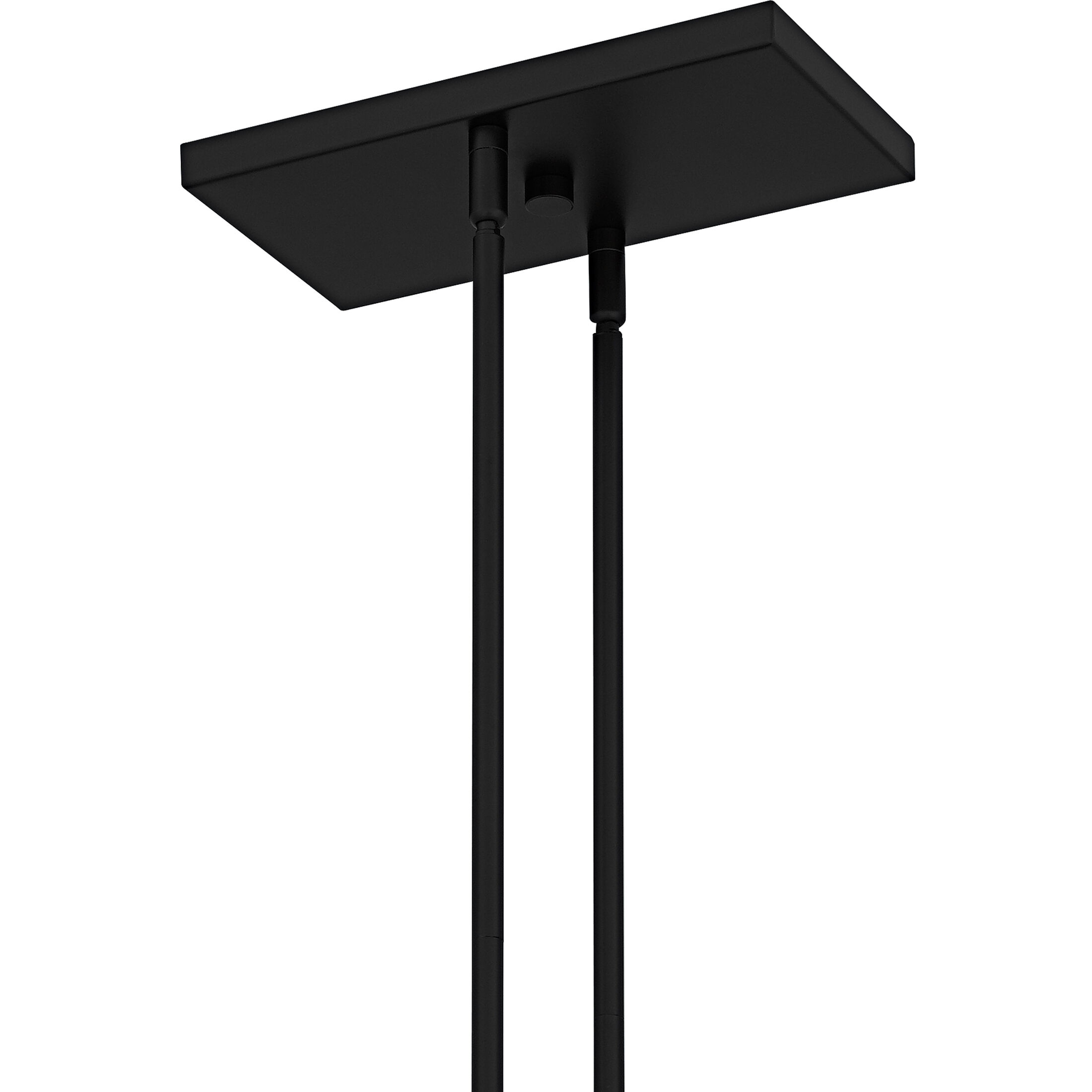 Foreland 6 Light 50 inch Matte Black Linear Chandelier Ceiling Light, Large