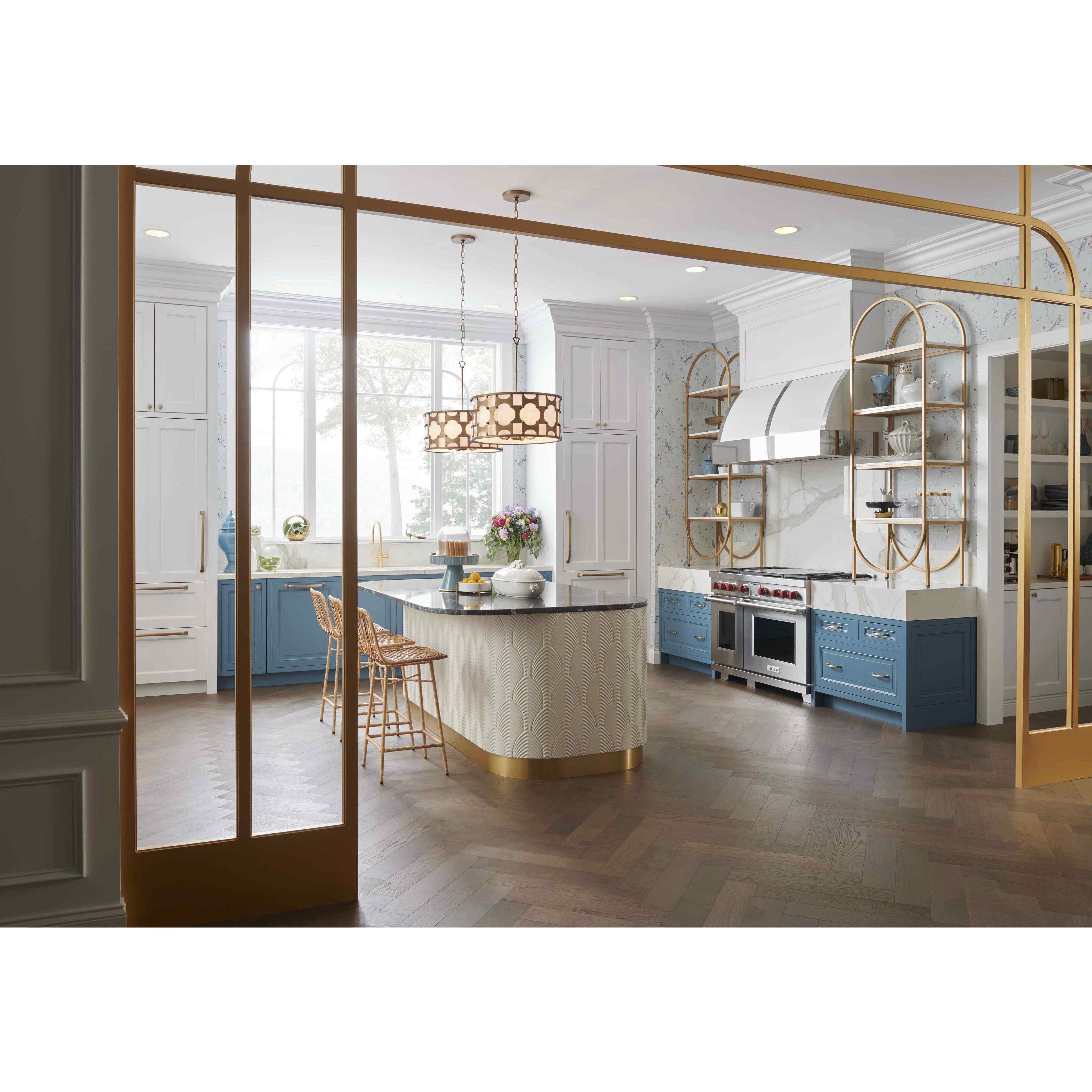 Carter 5 Light 21 inch Burnished Gold Indoor Chandelier Ceiling Light