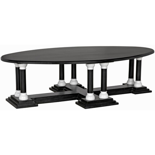 Desoto 66 X 38 inch Hand Rubbed Black and Solid White Coffee Table
