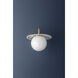 Stampford 1 Light 10.75 inch Aged Brass Wall Sconce Wall Light