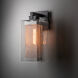 Polaris 1 Light 16.4 inch Coastal Black and Coastal Silver Outdoor Sconce, Large