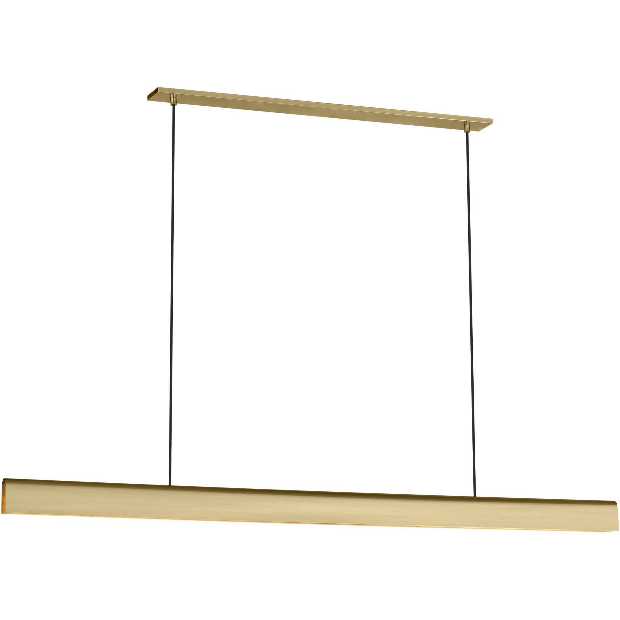 Peter Bristol Cloak LED 60 inch Hand-Rubbed Antique Brass Linear Chandelier Ceiling Light