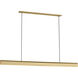Peter Bristol Cloak LED 60 inch Hand-Rubbed Antique Brass Linear Chandelier Ceiling Light