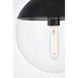 Eclipse 1 Light 10 inch Black Flush Mount Ceiling Light
