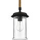 Homestead 1 Light 6 inch Espresso Outdoor Pendant