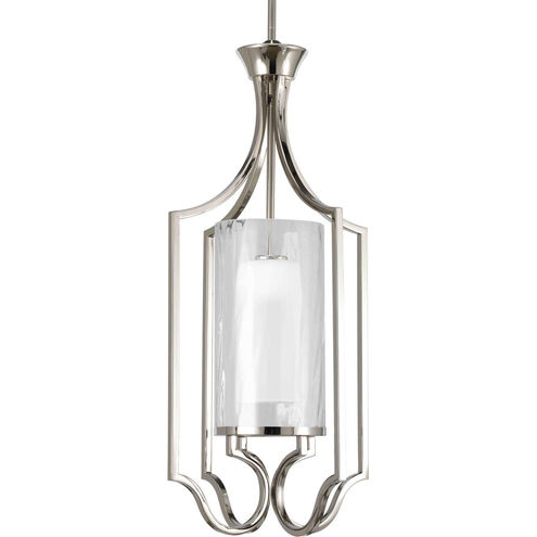 Caress 1 Light 14 inch Polished Nickel Foyer Pendant Ceiling Light, Small