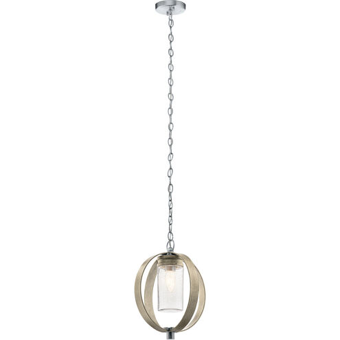 Grand Bank 1 Light 12 inch Distressed Antique Gray Outdoor Hanging Pendant