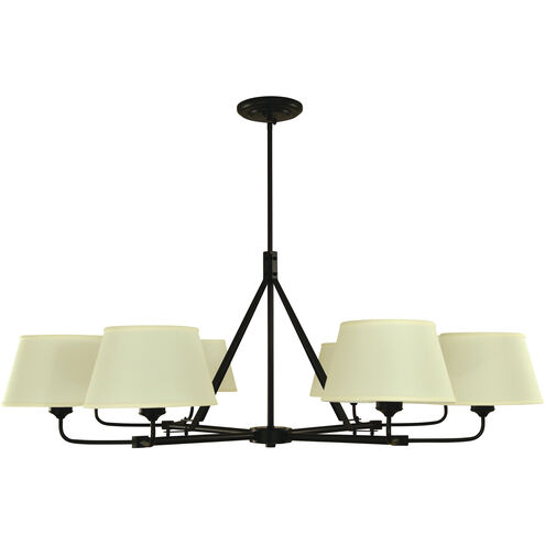 Milford 8 Light 50 inch Matte Black Dining Chandelier Ceiling Light