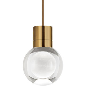 Mina LED 5 inch Aged Brass Pendant Ceiling Light
