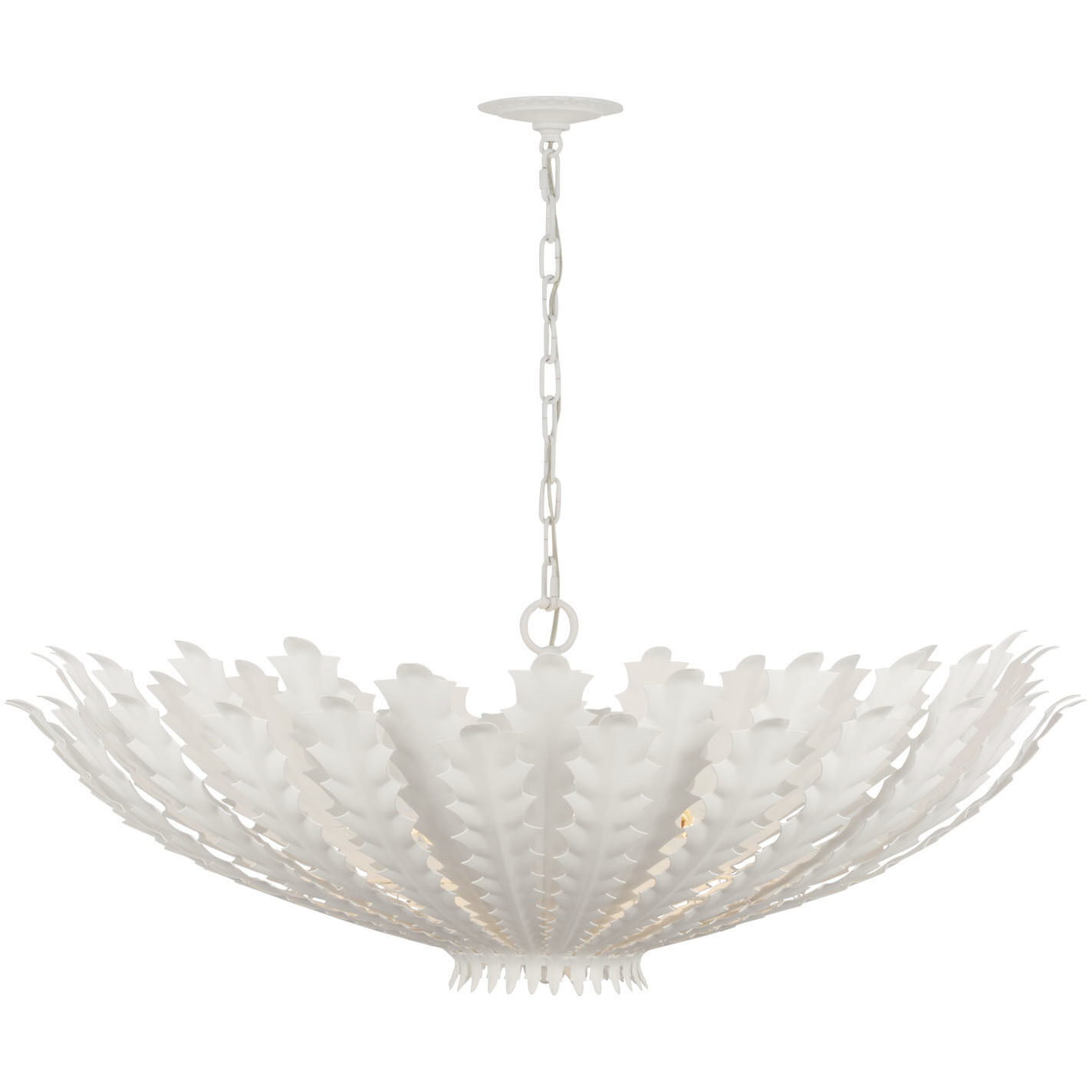 AERIN Hampton 6 Light 40 inch Plaster White Chandelier Ceiling Light, Extra Large