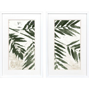 Revel Leaves Green Framed Art