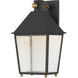Gladden 1 Light 15.5 inch Texture Black and Patina Brass Outdoor Wall Sconce
