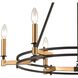Talia 6 Light 29 inch Oil Rubbed Bronze with Satin Brass Chandelier Ceiling Light