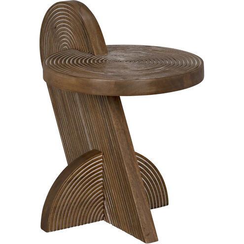 Saturn 29 X 28 inch Dark Walnut Side Table