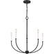 Greenwich 5 Light 24.13 inch Midnight Black Chandelier Ceiling Light