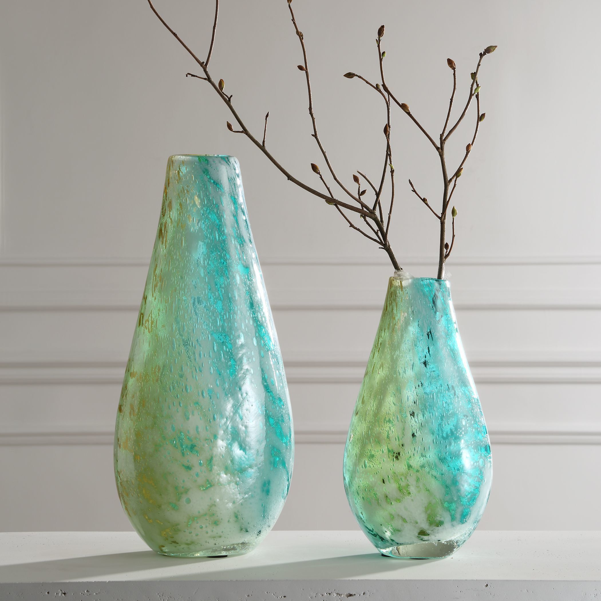 High Tide 13.75 X 6.5 inch Vases, Set of 2