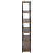 Page 90.5 X 48 X 15 inch Dark Walnut and Black Metal Shelf