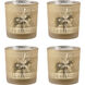 Reindeer Gold Holiday Candleholder, Votive