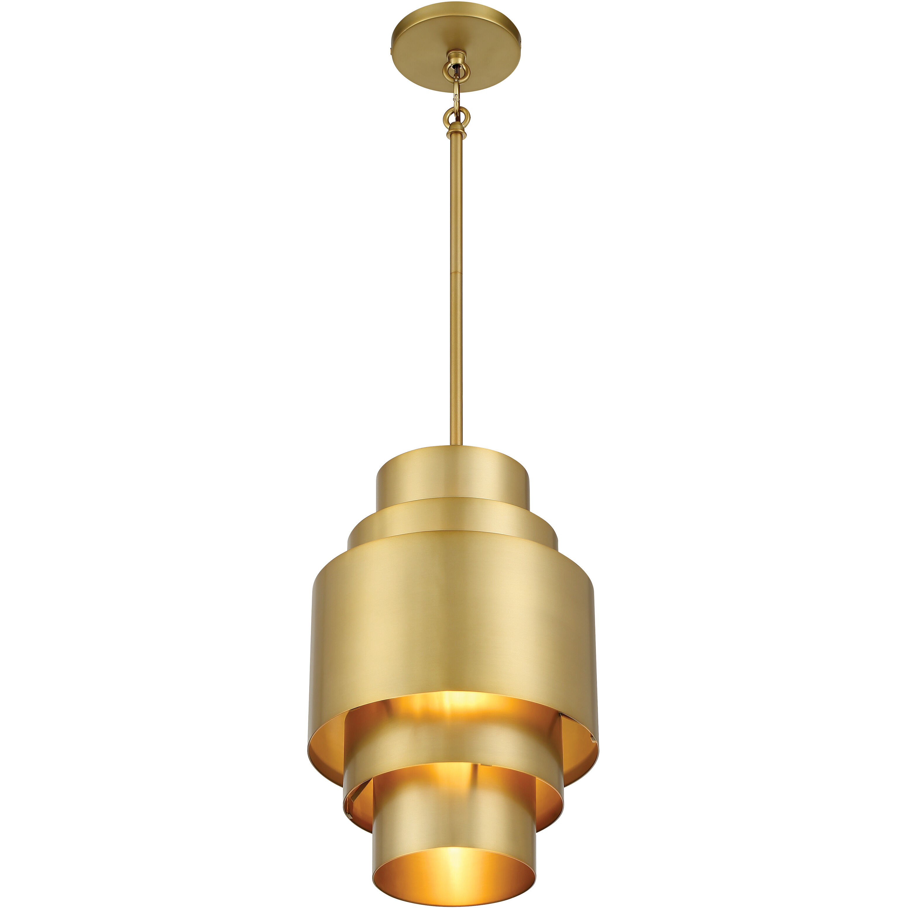 Spyglass Terrace 1 Light 10 inch Soft Brass Mini Pendant Ceiling Light