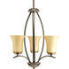Joy 3 Light 14.62 inch Antique Bronze Hall & Foyer Ceiling Light