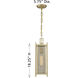 Jacobs 1 Light 5.75 inch Serene Brass Outdoor Hanging Lantern