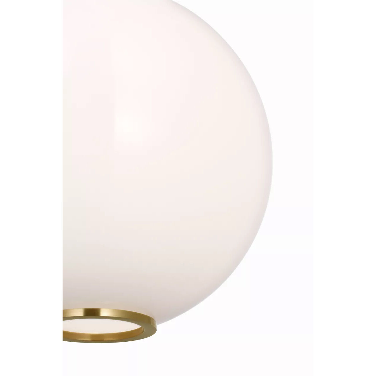 Marie Flanigan Meir LED 12.25 inch Soft Brass Pendant Ceiling Light in White Glass