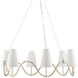 Kadir 6 Light 38.75 inch Silver Granello Chandeliers Ceiling Light