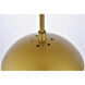 Eclipse 1 Light 8 inch Brass Pendant Ceiling Light