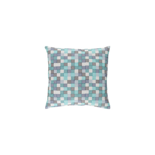 Modular 20 X 20 inch Teal and Denim Pillow