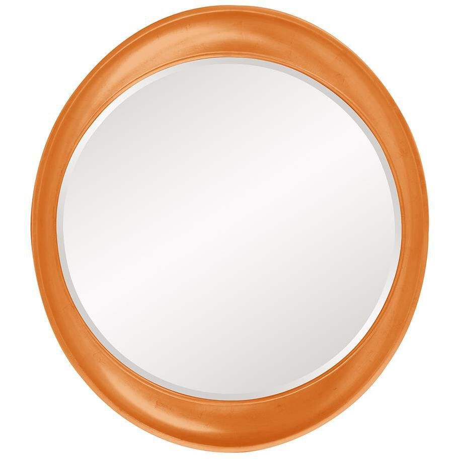 Ellipse 39 X 35 inch Glossy Orange Wall Mirror