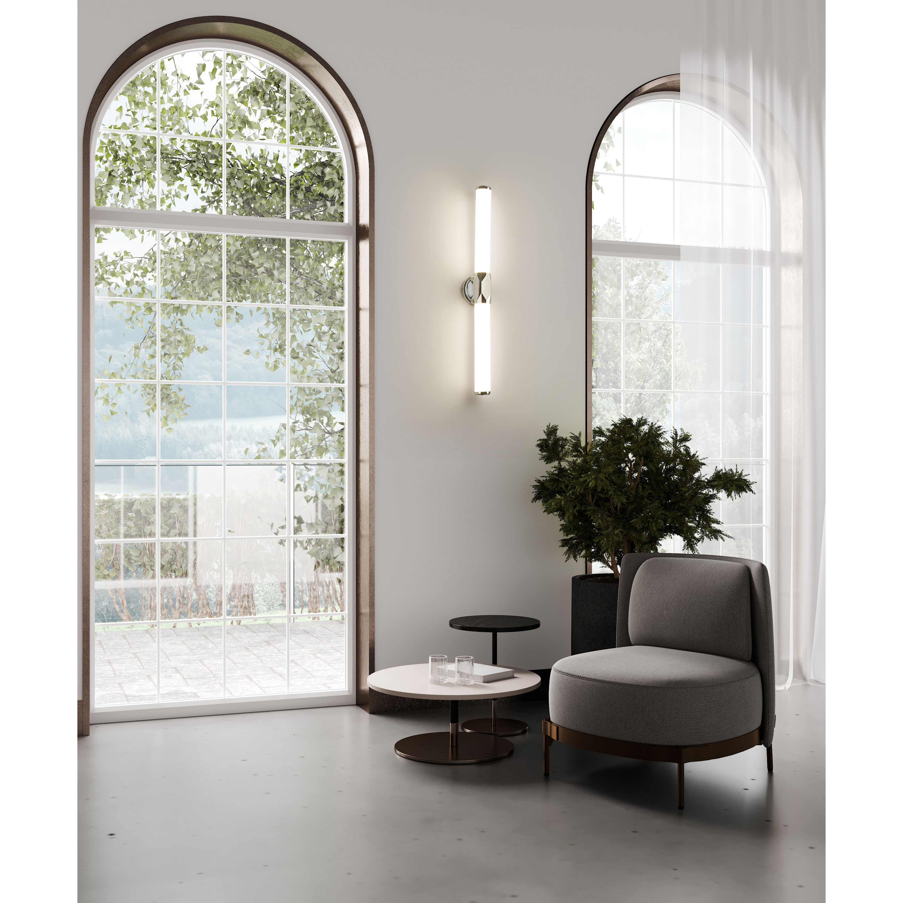 Cooper LED 32 inch Chrome Vanity Wall Light