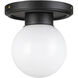 Alora Mood Fiore 1 Light 6 inch Matte Black Semi Flush Mount Ceiling Light