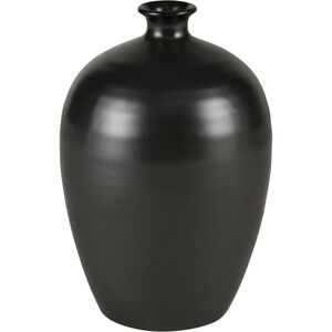 Faye 12 X 8 inch Vase in Black, Medium