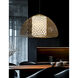 Dilston LED 24 inch Bronze Pendant Ceiling Light in Cream Linen Fabric