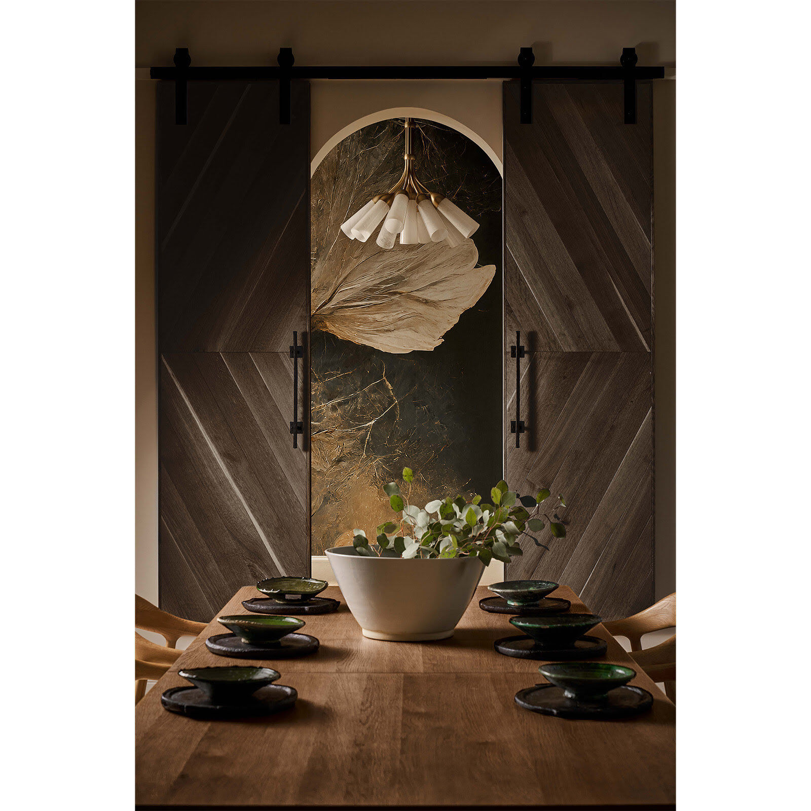 Mousseaux 9 Light 28.75 inch Natural Brass Chandelier Ceiling Light