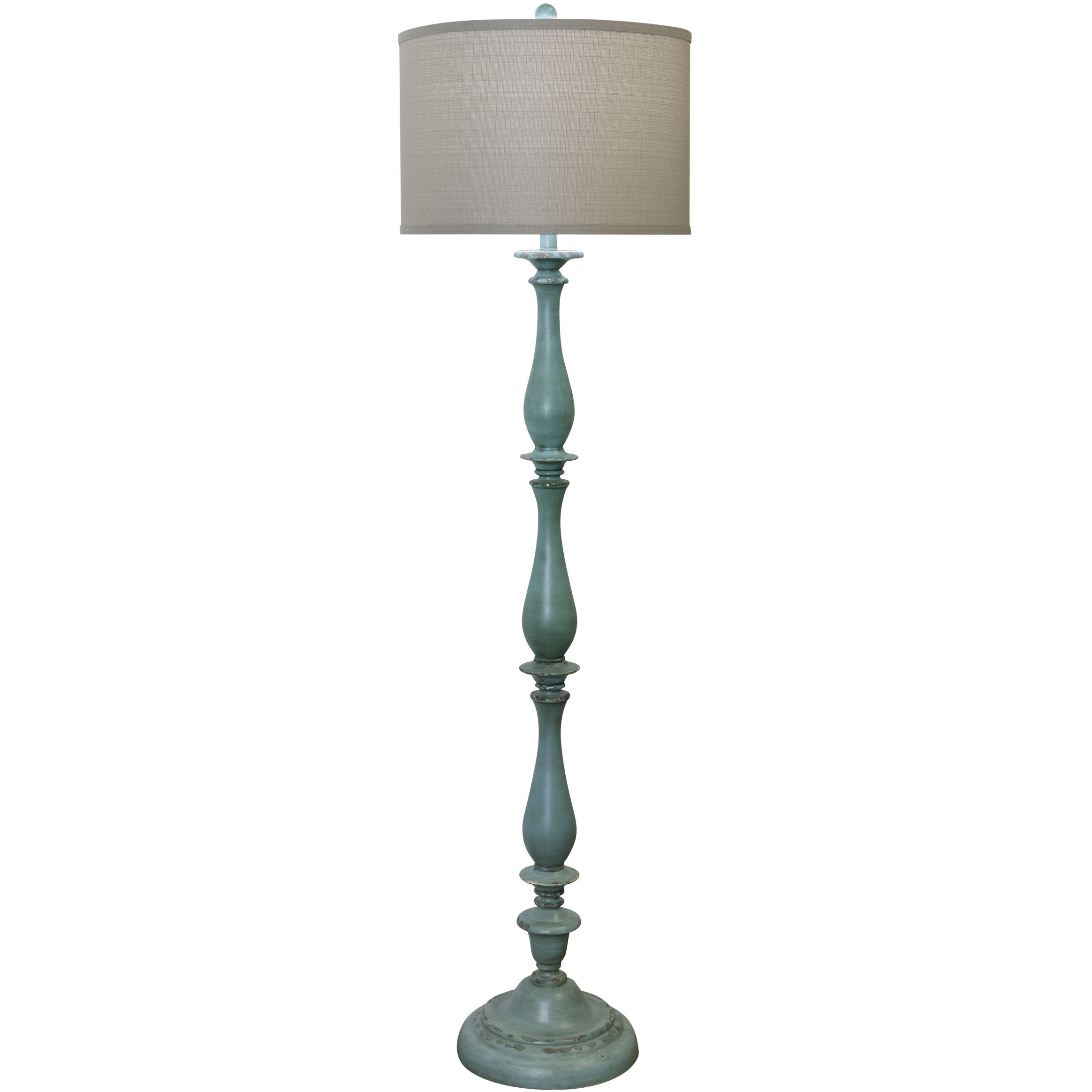 Signature 61 inch 150 watt Distressed Blue Floor Lamp Portable Light