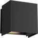 Helsinki LED 5.38 inch Black Exterior Wall Sconce