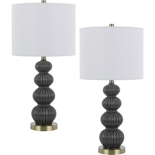 Carlisle 26 inch 100.00 watt Dark Grey Table Lamp Set Portable Light