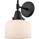 Caden 1 Light 8 inch Matte Black Sconce Wall Light in Matte White Glass