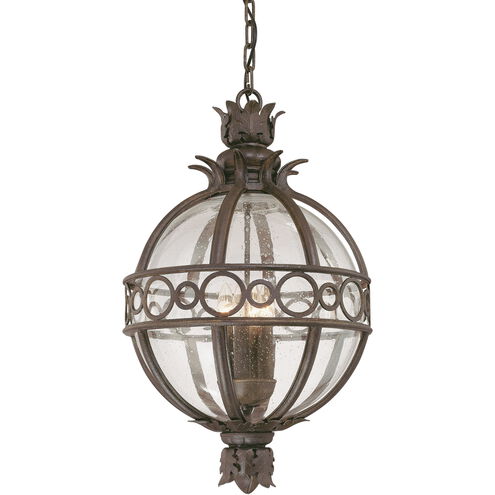 Campanile 3 Light 14 inch Campanile Bronze Outdoor Pendant