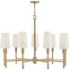 Fenwick 9 Light 42 inch Heritage Brass Chandelier Ceiling Light